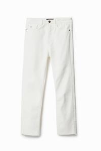 Desigual Straight cropped jeans - WHITE