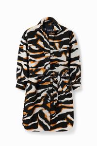 Desigual Lange jas in shacket-stijl met zebraprint - BLACK