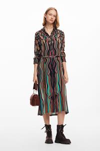 Desigual Midi overhemdjurk - MATERIAL FINISHES