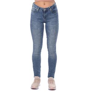 Blue White Blauw witte damesjeansbroek