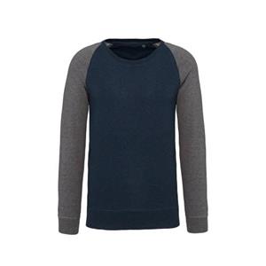 Kariban heren biologisch tweekleurig sweatshirt