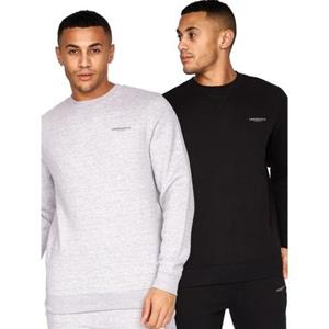 Crosshatch Heren Traymax Sweatshirt met ronde hals (Pakket van 2)