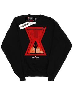 Marvel heren Black Widow Movie Icon silhouet katoenen sweatshirt