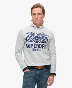 Superdry Mannen Outdoors Sweatshirt met Ronde Hals en Print Grijs