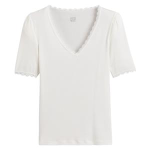 LA REDOUTE COLLECTIONS T-shirt met V-hals en korte mouwen