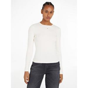 TOMMY JEANS Shirt met lange mouwen Slim Essential Rib Longsleeve Rippshirt