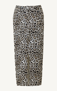 Jurkjes Denim Spijkerrok Yves Leopard