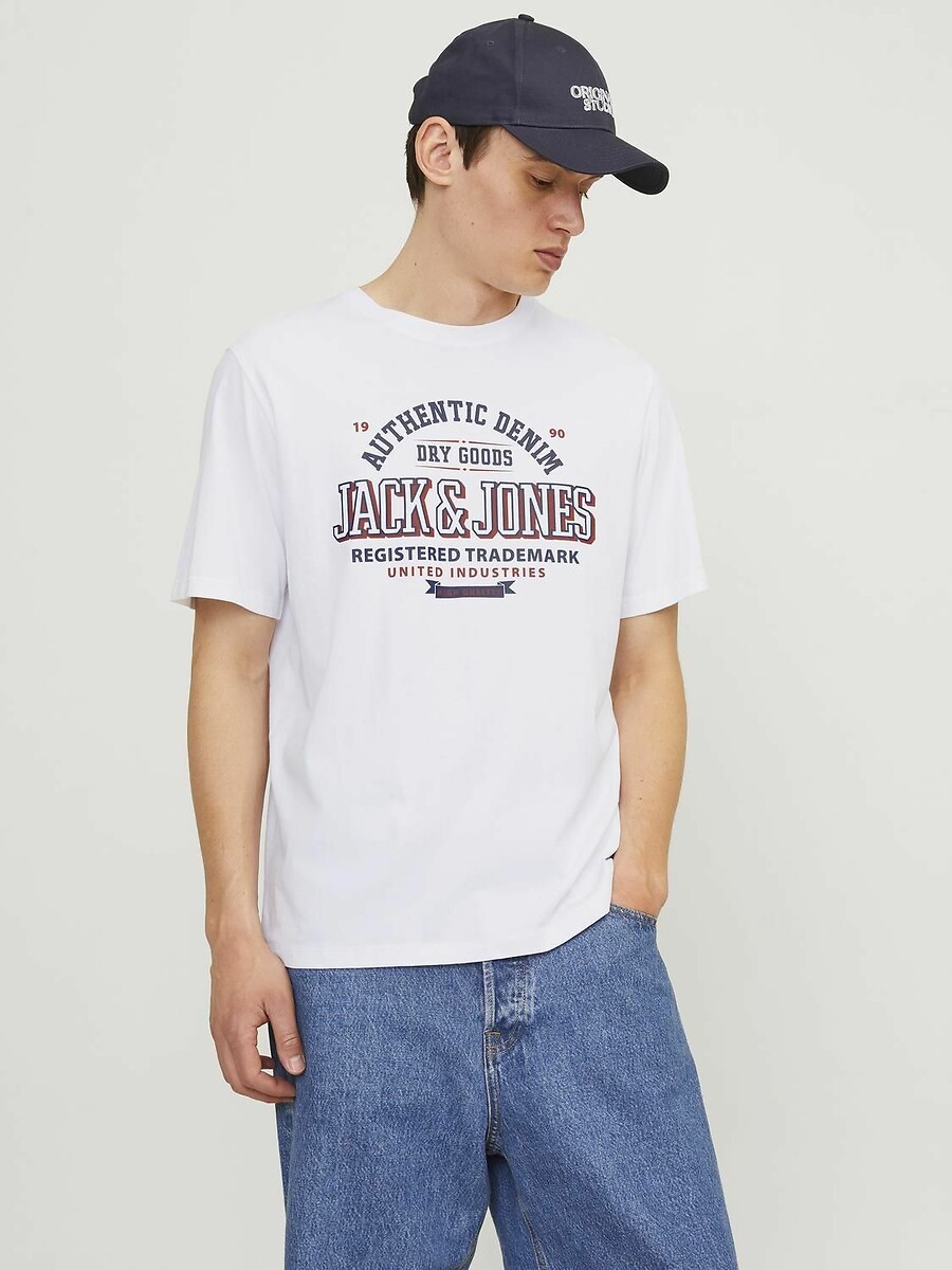 JACK&JONES T-shirt met ronde hals en bedrukt motief