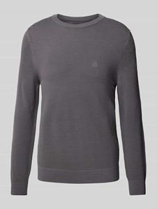 Marc O'Polo Gebreide pullover met labelstitching