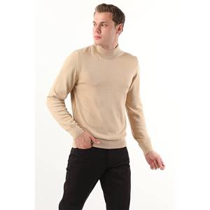 Keep Out Heren Half Fisherman Basic Knitwear Sweater Stone