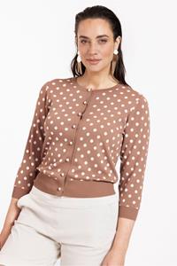 Studio Anneloes Renate dot cardigan - chocolate/Kit - 11653