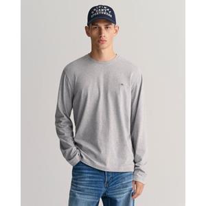 Gant Shirt met lange mouwen REG SHIELD LS T-SHIRT met logoborduursel op borsthoogte