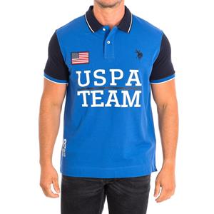 U.S. Polo Assn. PROS Polo met korte mouwen en contrasterende reverskraag 61429 man