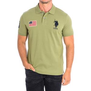 U.S. Polo Assn. JARECBFD Polo met korte mouwen en contrasterende reverskraag 61431 man