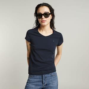 G-Star RAW Eyben Slim V-Neck Top 2.0 - Donkerblauw - Dames