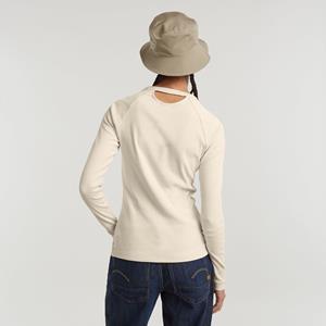 G-Star RAW Slim Rib Keyhole Top - Wit - Dames