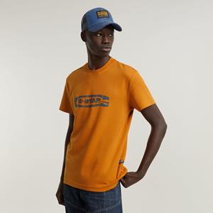 G-Star RAW Destroyed Old Skool Logo T-Shirt - Oranje - Heren