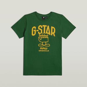 G-Star RAW Kids T-Shirt Comic - Groen - jongens