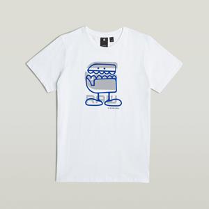 G-Star RAW Kids T-Shirt Comic - Wit - jongens