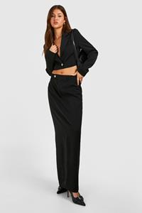 Boohoo Korte Baggy Boxy Blazer, Black