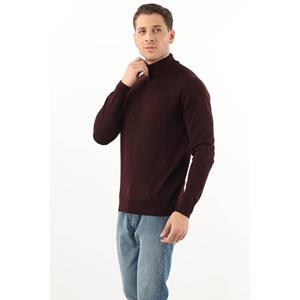 Keep Out Heren Half Fisherman Basic Knitwear Sweater Donker Pruim