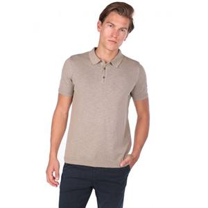 Markapia Man Beige heren-T-shirt met polokraag