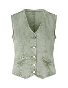 MbyM Flana-m denim vest green -