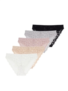 Dorina 5-pack brief slip dames kant - Myla