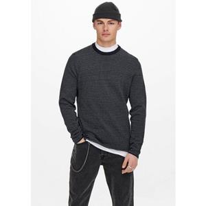 ONLY & SONS Trui met ronde hals ONSNIGUEL 12 STRIPE CREW KNIT