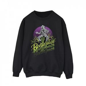 Beetlejuice Heren paarse cirkel katoenen sweatshirt