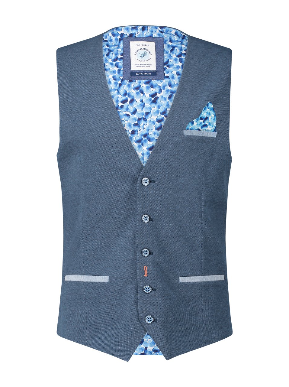 A fish named fred Waistcoat Pique Jeans Blue 