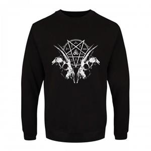 Grindstore heren geit schedel pentagram sweatshirt