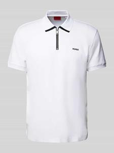 HUGO Straight fit poloshirt met contraststrepen, model 'Dalomino'