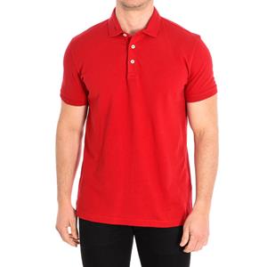 Café Coton Polo manga corta y cuello de solapa RED hombre