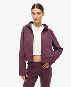 Superdry Vrouwen Sport Tech Relaxed Hoodie met Rits Paars