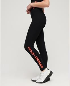 Superdry Vrouwen Core Sportlegging met Hoge Taille Zwart