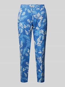 BRAX Skinny fit stoffen broek met paisleymotief, model 'Style. Maron'