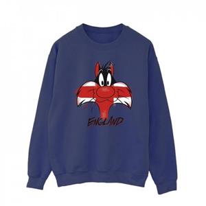 Looney Tunes Sylvester Engeland gezicht katoenen sweatshirt voor heren