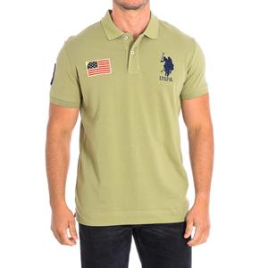 U.S. Polo Assn. JARE polo met korte mouwen en contrasterende reverskraag 64777 man