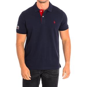 U.S. Polo Assn. FOST Polo met korte mouwen en contrasterende reverskraag 64783 man