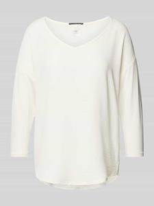 QS Shirt met 3/4-mouwen en extra brede schouders