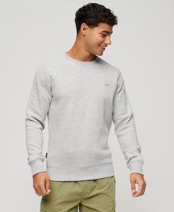 Superdry Mannen Essential Logo Sweatshirt met Ronde Hals Grijs