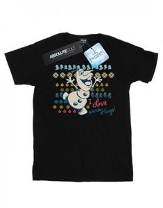 Disney Girls Frozen I Love Warm Hugs katoenen T-shirt