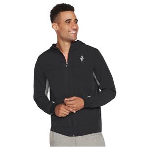 Skechers Skechweave Premium Hooded Jacket M1JA123-BLK, Mens, Sweatshirts, black