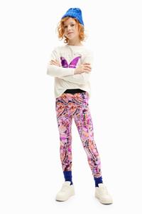 Desigual Leggings met vlindervleugels - RED