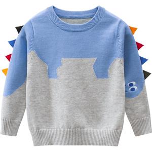 Boho berry Herfst Winter Kinderkleding Leuke Cartoon Dinosaurus Boy's Trui met lange mouwen