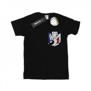 Looney Tunes Pepe Le Pew Face katoenen T-shirt met nepzak voor meisjes