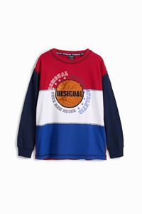 Desigual Driekleurig basketbalshirt - BLUE