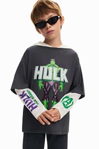 Desigual Hulk T-shirt met dubbele mouwen - BLACK