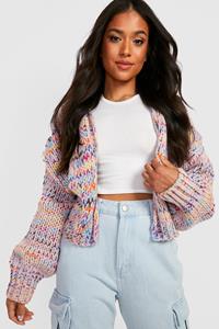 Boohoo Petite Dikke Gekleurde Premium Cardigan, Pink